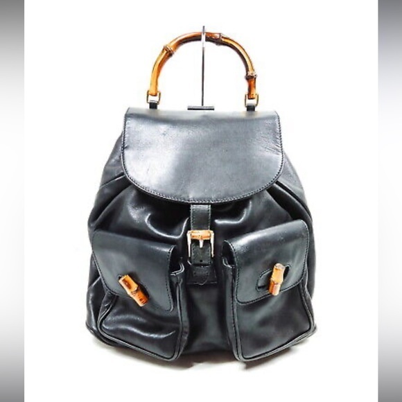 Gucci BackPack Bag  Black‎ Leather - Picture 1 of 9